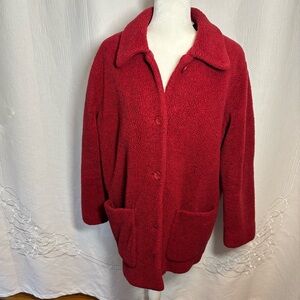 Kristen Blake Red Textured Coat